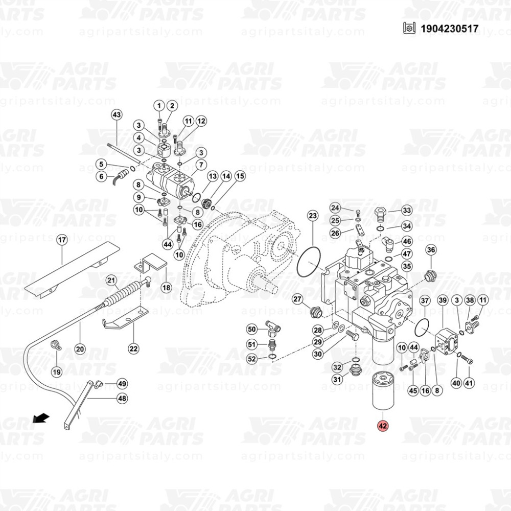 84239751 - FILTER - HYD - HYDRO - Agri Parts Italy