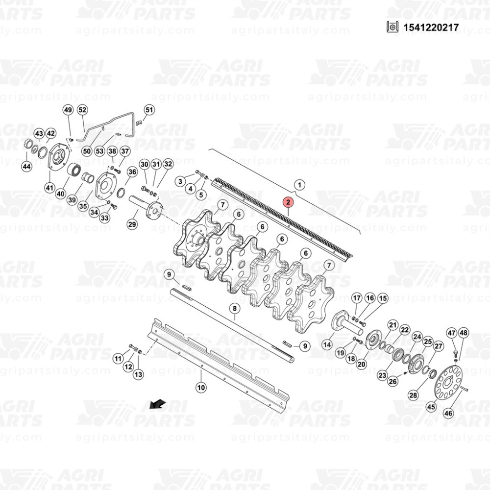0001775320 - RASP BAR SET - Agri Parts Italy