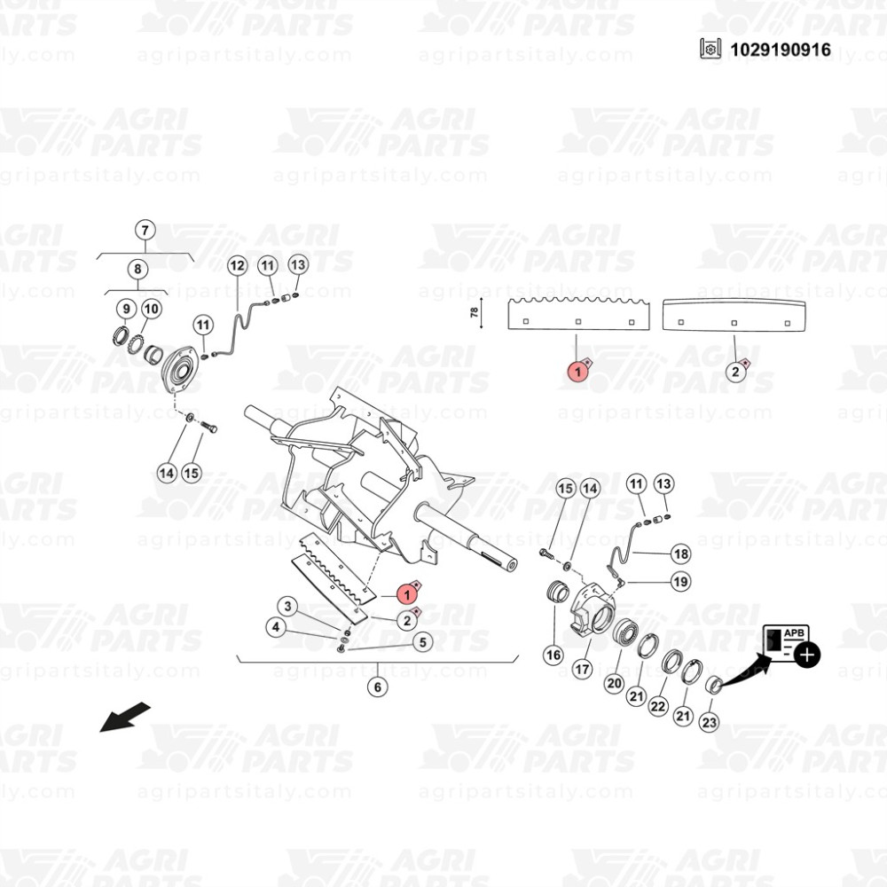 0000781810 - ACCELERATOR PADDLE SET - Agri Parts Italy