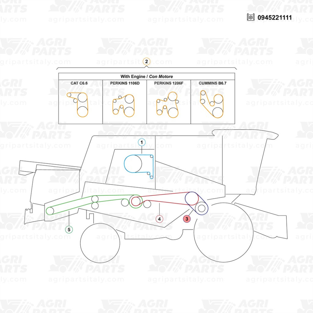 0006614290 - BELT - VARI DRIVE - Agri Parts Italy